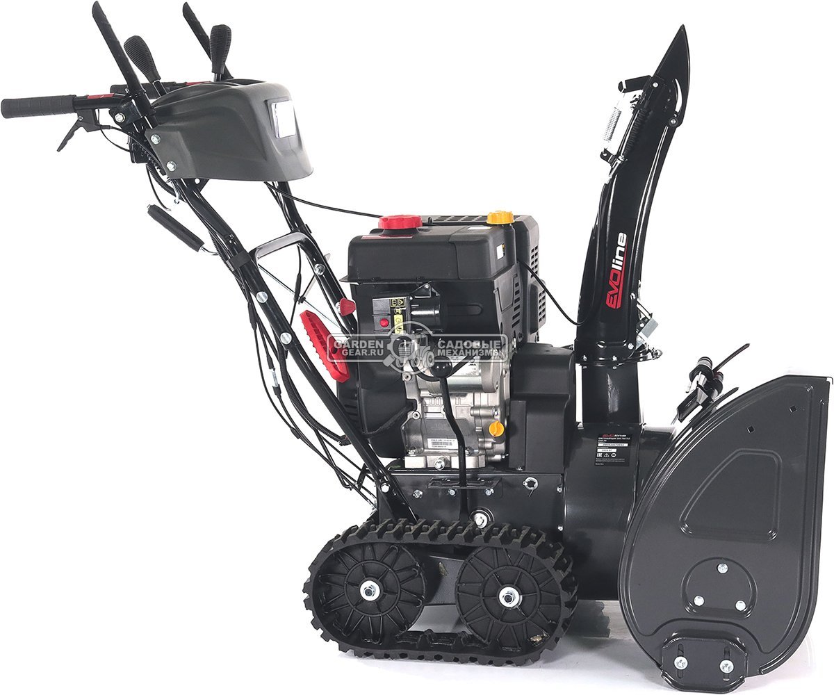 Снегоуборщик Evoline SBG 700 TLE гусеничный (PRC, 70 см, Loncin, 383 см3, эл/стартер 220В, фара, разблокировка гусениц, подогрев рукояток, 120 кг)