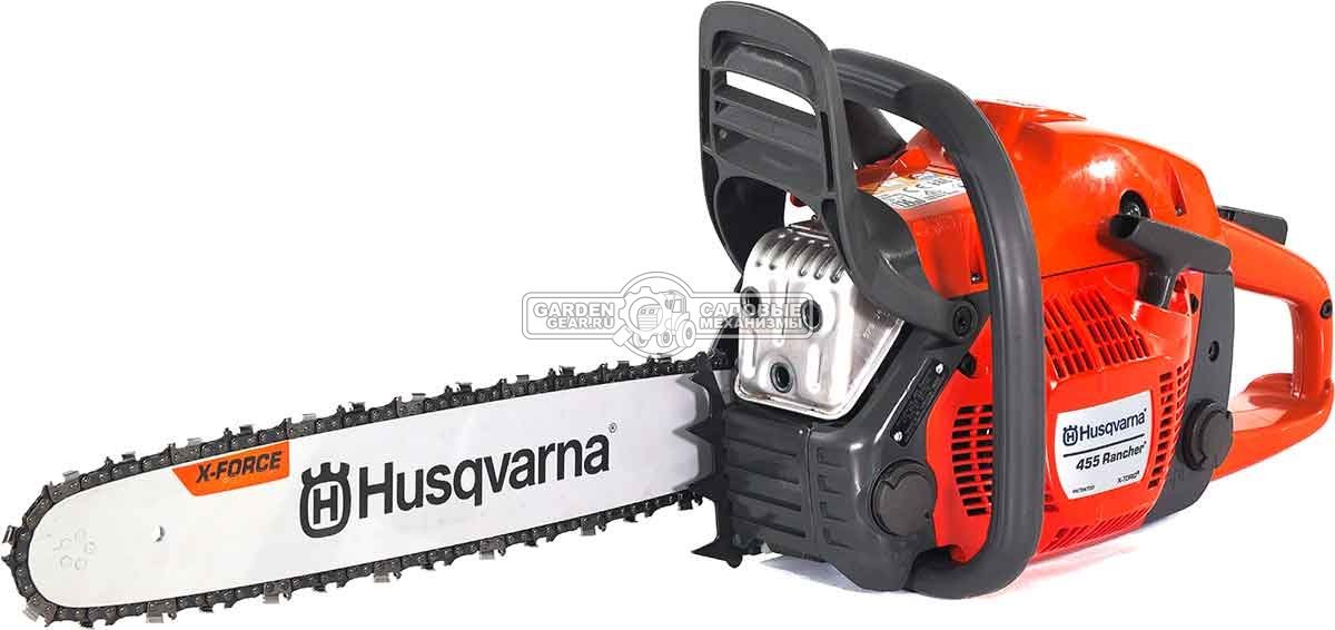 Бензопила Husqvarna 455 18" Rancher (SWE, 55.5 куб.см., 2.6 кВт/3.5 л.с., SmartStart, AutoTune, X-Torq, 0.325-1.5-72E, 5.9 кг)