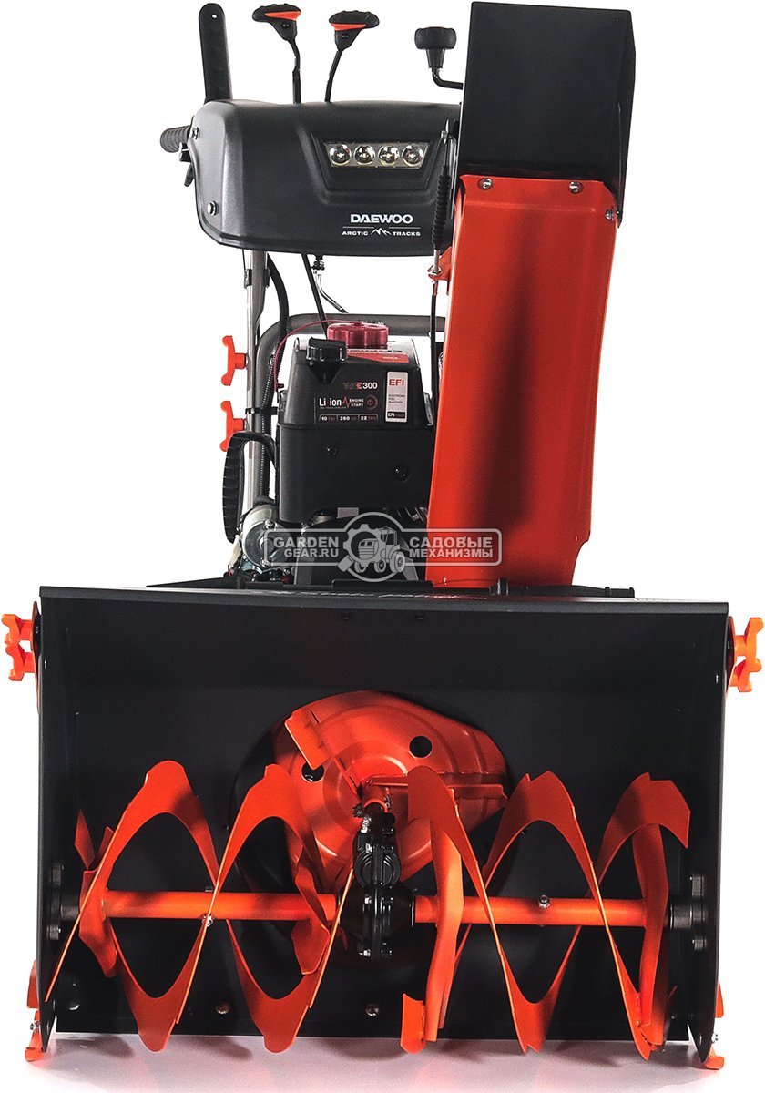 Снегоуборщик Daewoo DAST 427 (EFI) гусеничный (PRC, 68 см, Daewoo WXE 300 EFI, 260 см3, запуск от аккумулятора, фара, гусеницы Arctic track, 120 кг.)