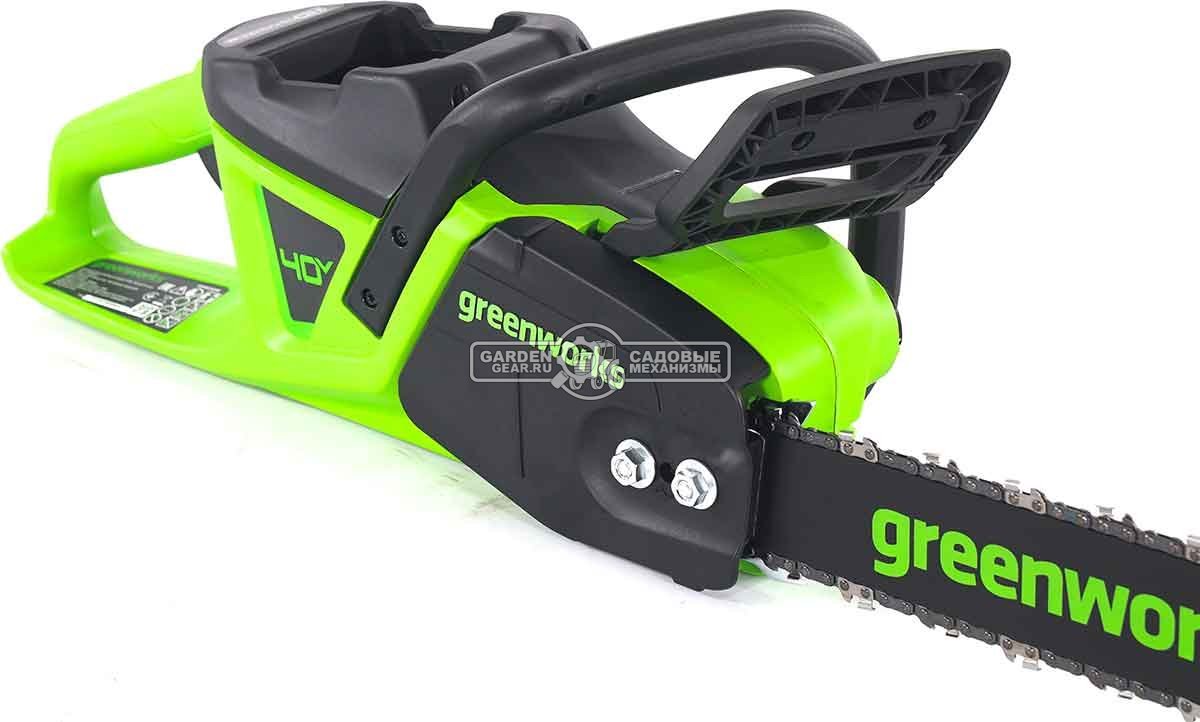 Пила аккумуляторная цепная GreenWorks GD40CS20X 16" без АКБ и ЗУ (PRC, BL 40В, 3/8"-1.1-56E, 4.2 кг)