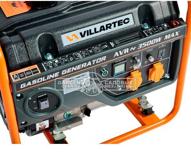 Бензиновый генератор Villartec GG4000 (PRC, 223 см3, 3.2/3.5 кВт, медь, 15 л, 47 кг)