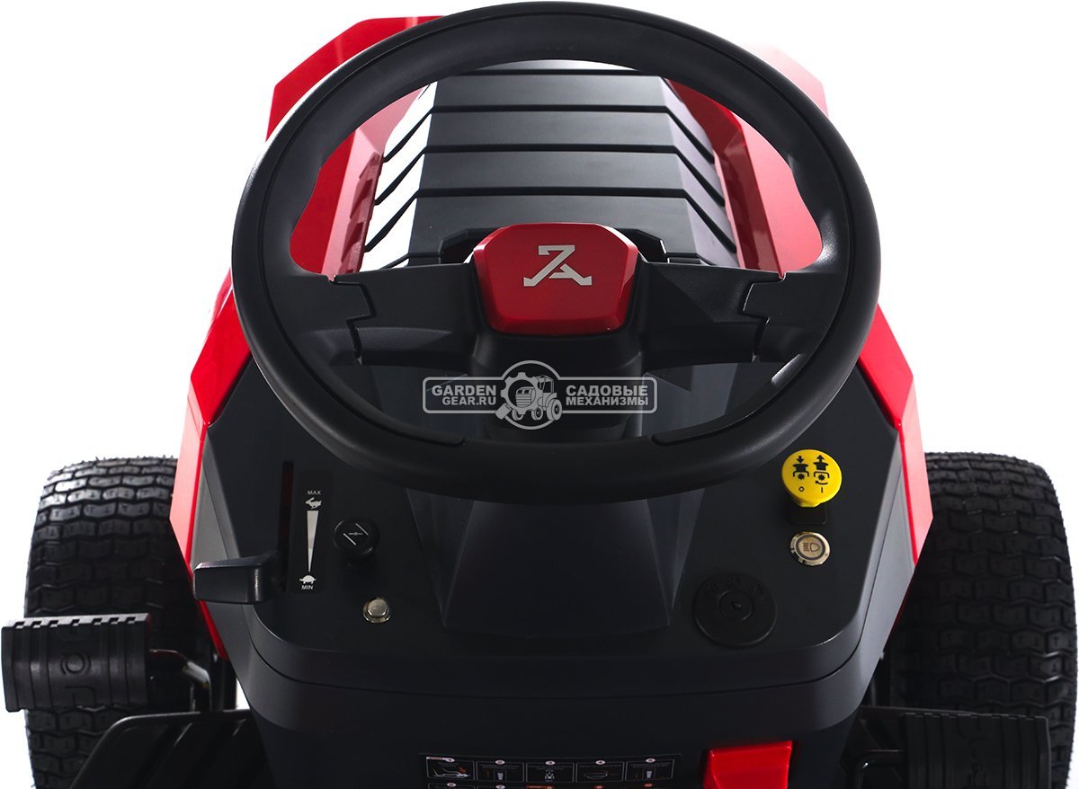 Садовый трактор ZimAni TC107HVD (PRC, Loncin 586 куб.см., гидростатика, дифференциал, травосб. 320 л, шир. кошения 107 см, LED панель, 195 кг)