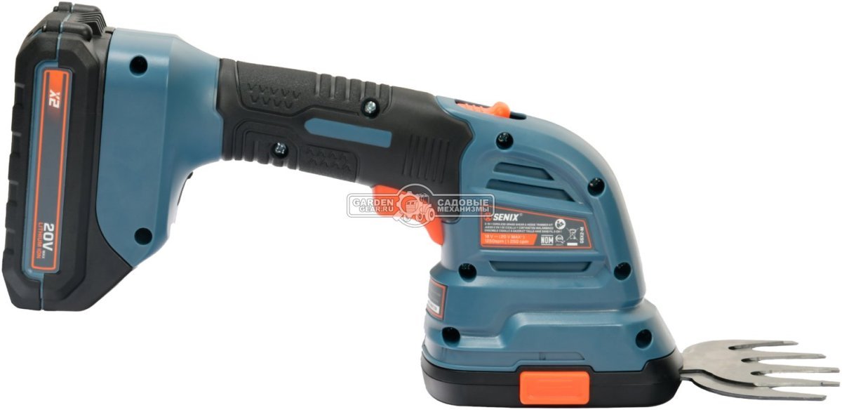 Аккумуляторный секатор Senix GSX2-M-EU без АКБ и ЗУ (PRC, BL 20В, ветки до 38 мм, 1.05 кг)