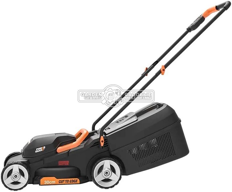 Газонокосилка аккумуляторная Worx WG730E с АКБ 4 А/ч и ЗУ (PRC, 20В, 30 см, пластик, 30 л, 9.7 кг)
