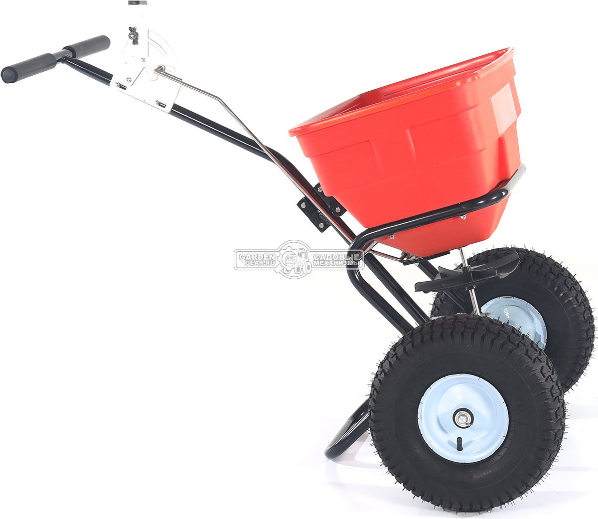 Тележка - разбрасыватель для удобрений, песка и реагентов RockMelt TC2036 оранжевая (PRC, 35 л / 35 кг, пневмоколеса 15"x6.00-6, вес 13.7 кг)