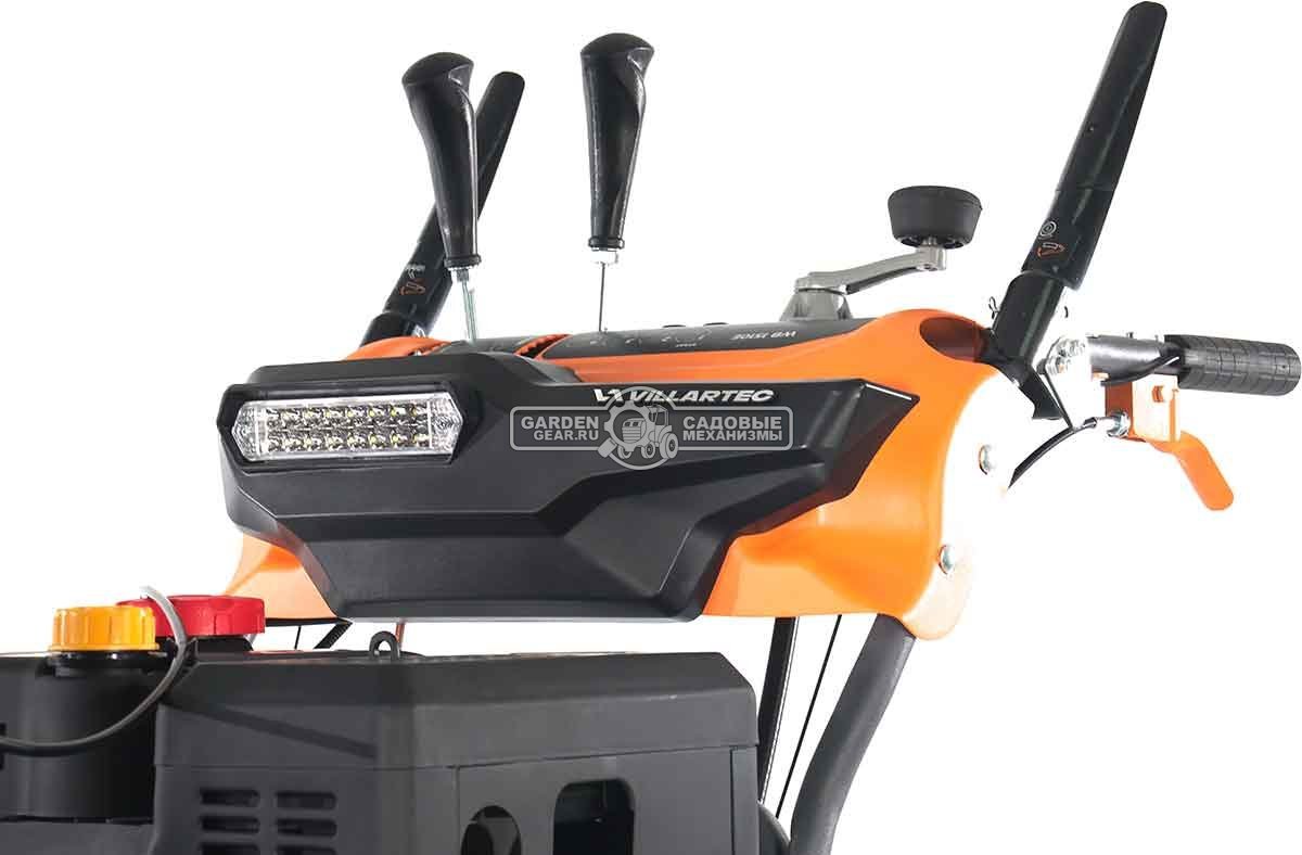 Снегоуборщик Villartec WB1510E (PRC, 107 см, Loncin 420 см3, эл/стартер 220В, фара, подогр. рукояток, разблокир. колес, скорости 6/2, 135 кг)