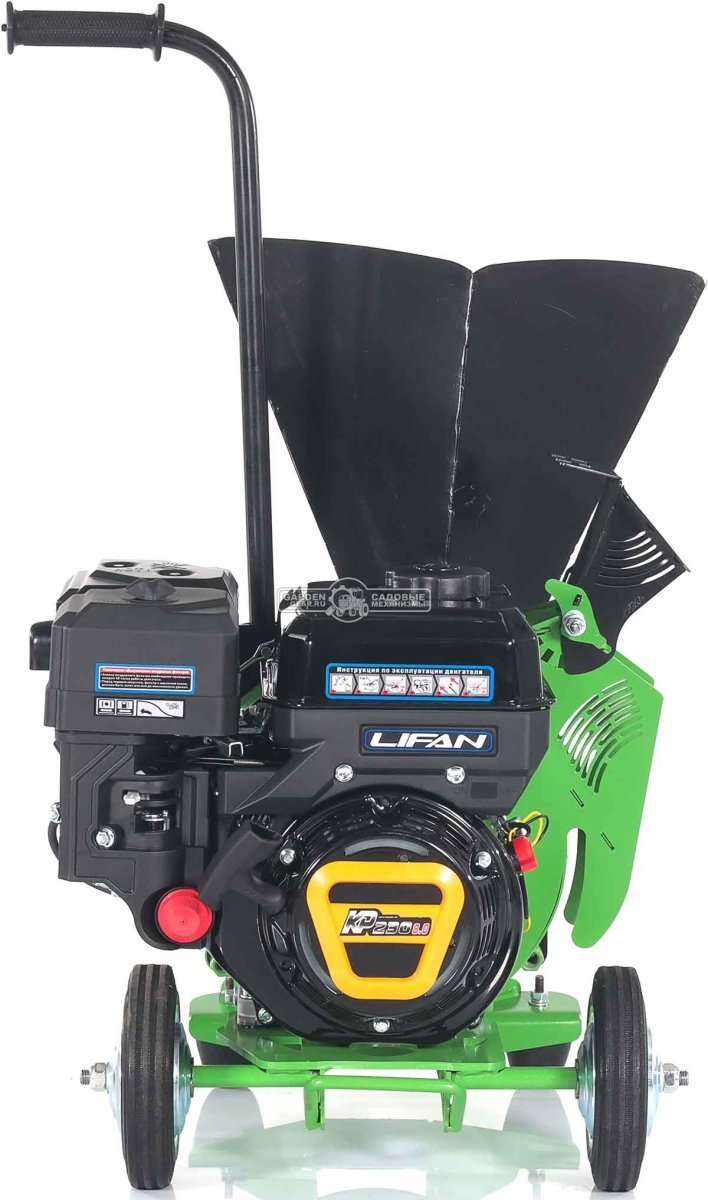 Садовый измельчитель веток бензиновый Дровосек МР260 6.5 (RUS, Lifan 6.5 л.с., 196 см3, ветки до 72 мм, центробежное сцепление, 48 кг)