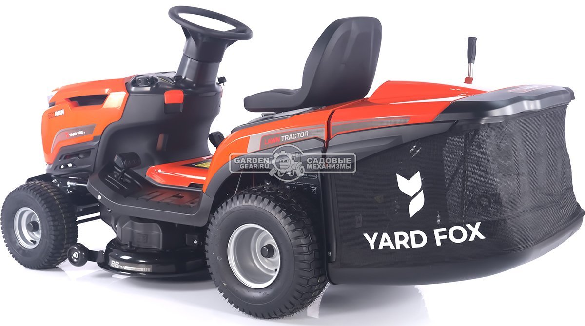 Садовый трактор Yard Fox Optima T 86 RBH (PRC, Loncin 432 куб.см., гидростатика, травосборник 260 л, ширина кошения 86 см, 190 кг)