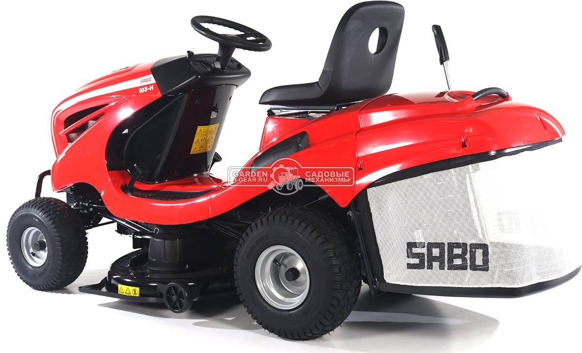 Садовый трактор SABO 103-H (GER, Sabo V-Twin, 708 куб.см., гидростатика, травосборник 250 л., ширина кошения 102 см, 242 кг.)