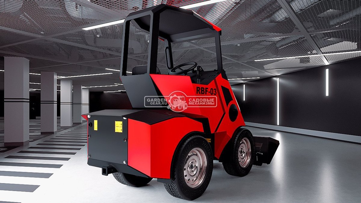 Мини-погрузчик шарнирно сочленённый RED RBF-03 Zongshen GB750EFI 30 л.с., грузоподъемность до 700 кг., ковш 150 л., 1270 кг.