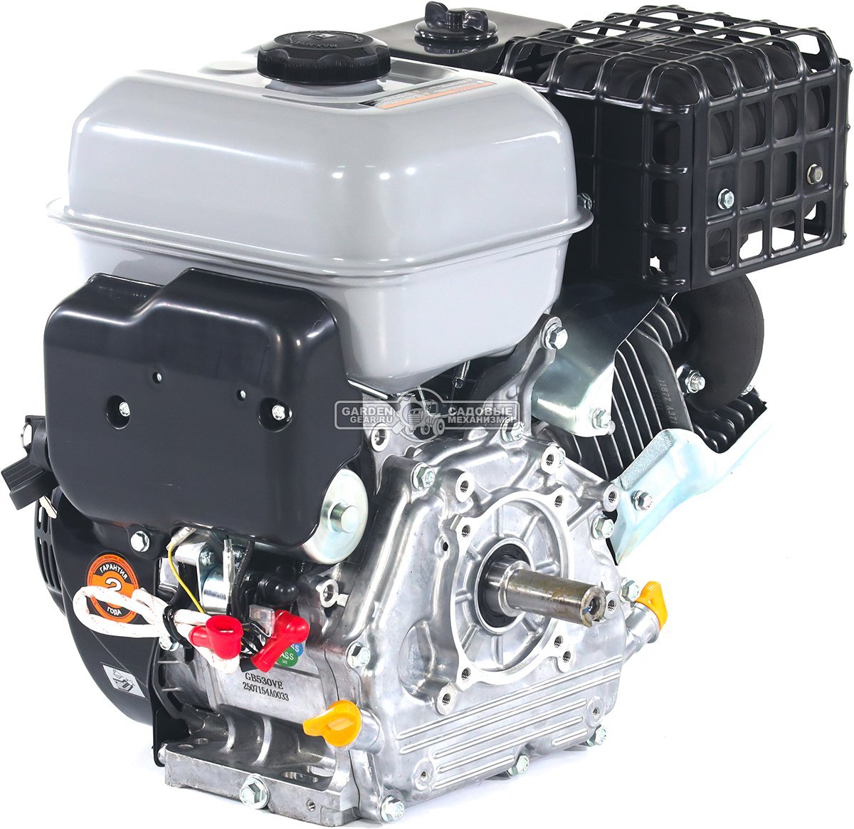 Бензиновый двигатель EVOline GB 530 VE (22 л.с., 525 куб.см., D=25 мм, L=63 мм, катушка освещения 12В/20А, выпрямитель, электростартер, 4500, 34,5 кг)