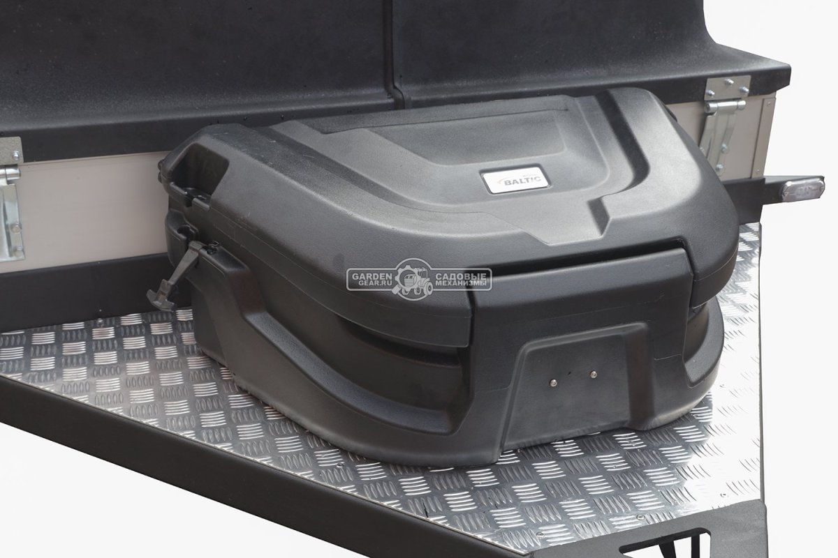 Прицеп с опускающейся платформой на пневмоподвеске Baltic Mechanic Polygon-City PC 750 для перевозки мини-спецтехники, пневмолифт, крышка, 3500x1500