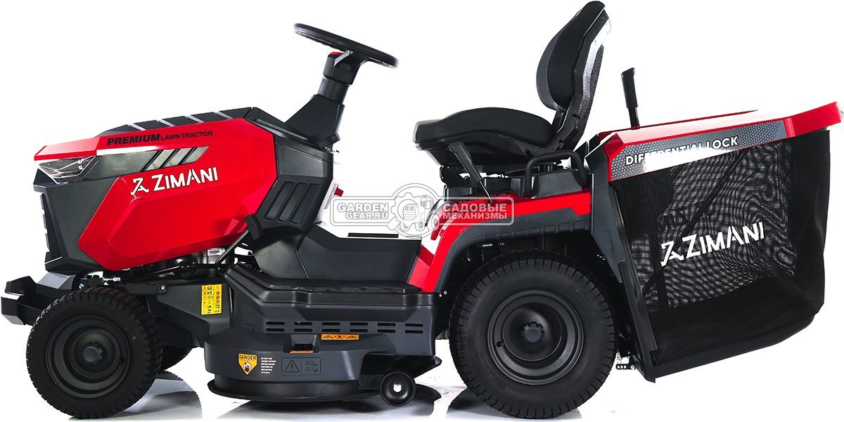 Садовый трактор ZimAni TC97HLD (PRC, Loncin 452 куб.см., гидростатика, дифференциал, травосбор. 320 л, шир. кошения 97 см, LED панель, 190 кг)