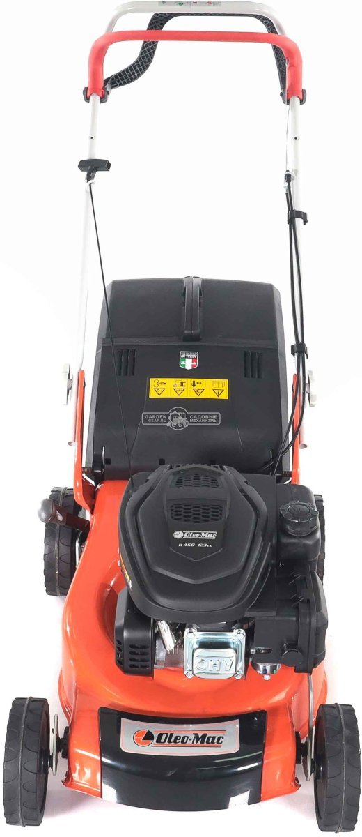 Газонокосилка бензиновая Oleo-Mac GV 44 TK Comfort Plus (ITA, 41 см, EMAK K450, 123 см3, сталь, 60 л, 24,5 кг.)