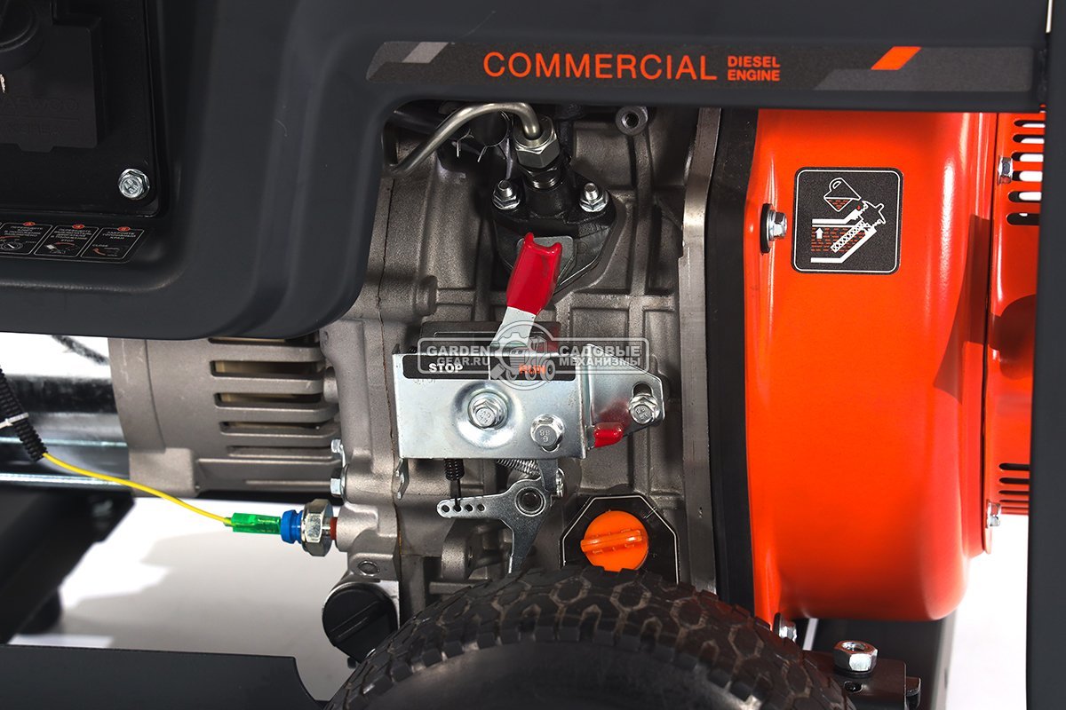 Дизельный генератор Daewoo DDAE 9000XE 2024 (PRC, 531 см3, 14 л.с., 7.2/8.0 кВт, электростарт, колеса, ATS, 18 л, 117 кг)