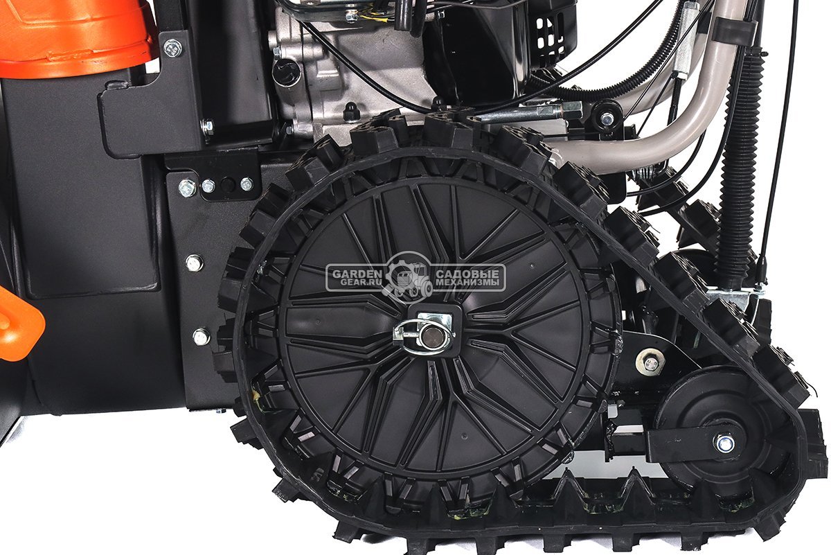 Снегоуборщик Daewoo DAST 430 (EFI) гусеничный (PRC, 76 см, Daewoo WXE 350 EFI, 310 см3, запуск от аккумулятора, фара, гусеницы Arctic track, 125 кг.)