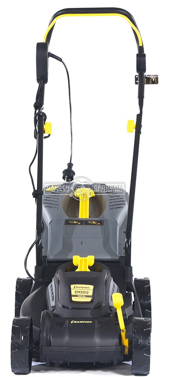 Газонокосилка электрическая Champion EM3312 (PRC, 1200 Вт, 33 см, пластик, 30 л, 9.3 кг)