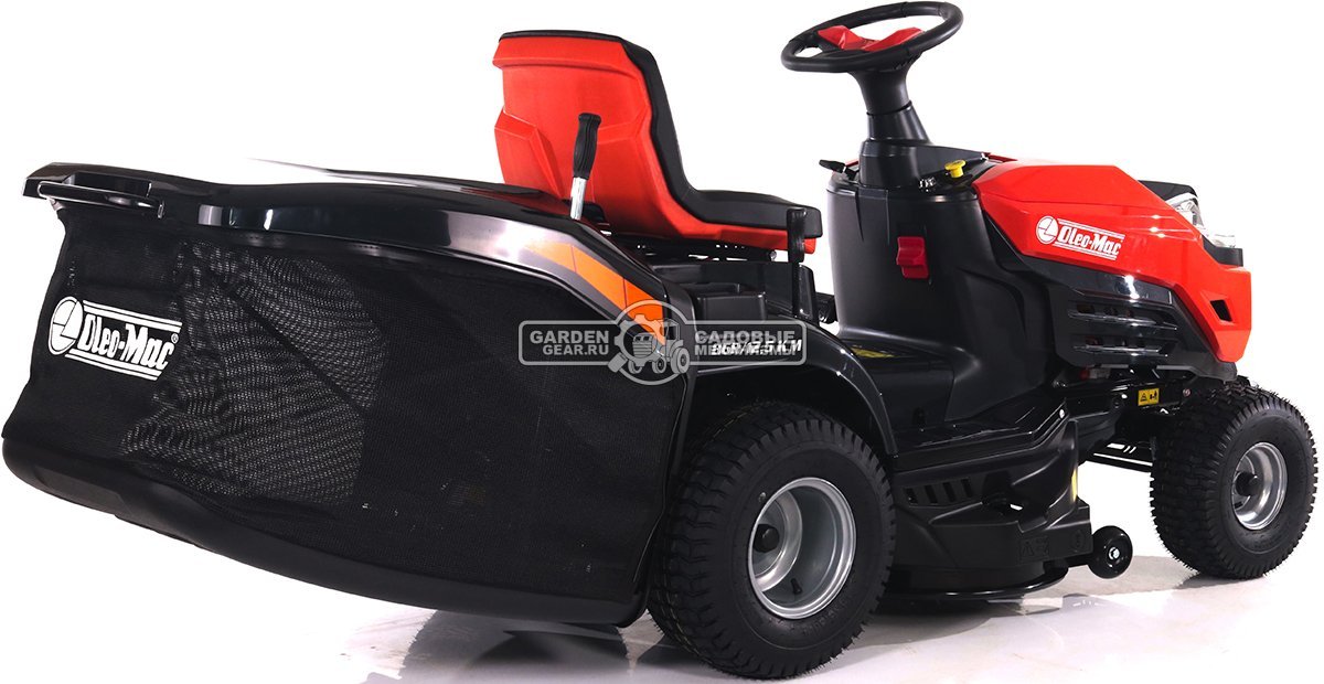 Садовый трактор Oleo-Mac OM 86R/12,5 К M (PRC, Emak K 1250 AVD, 413 см3, 86 см., механика, травосборник 300 л., 190 кг.)