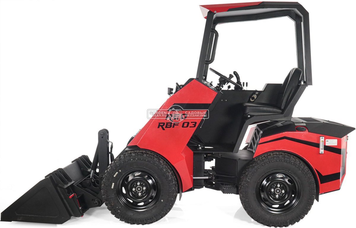 Мини-погрузчик шарнирно сочленённый RED RBF-03 Zongshen GB750EFI 30 л.с., грузоподъемность до 700 кг., ковш 150 л., 1270 кг.