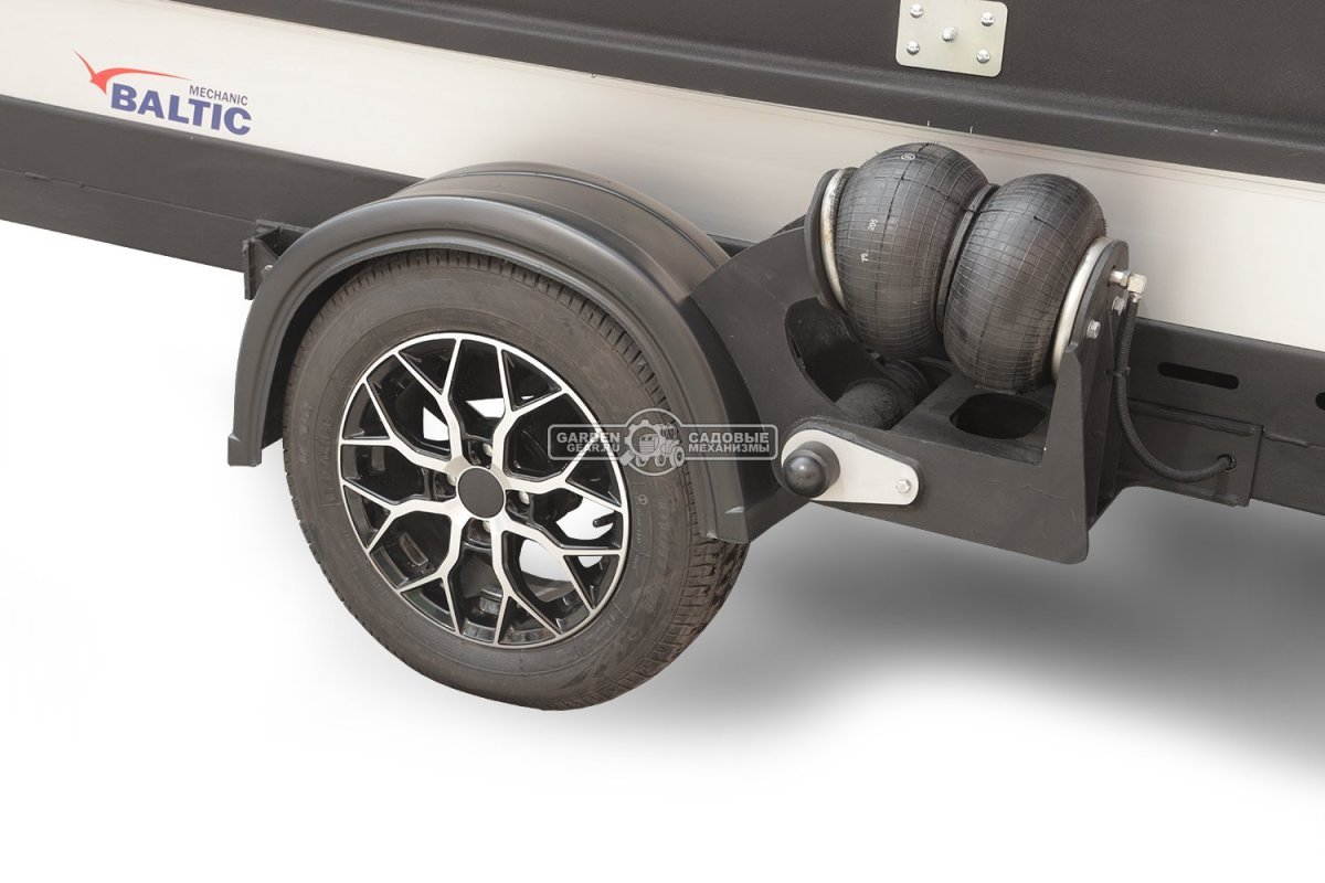 Прицеп с опускающейся платформой на пневмоподвеске Baltic Mechanic Polygon-City PC 750 для перевозки мини-спецтехники, пневмолифт, крышка, 3500x1500