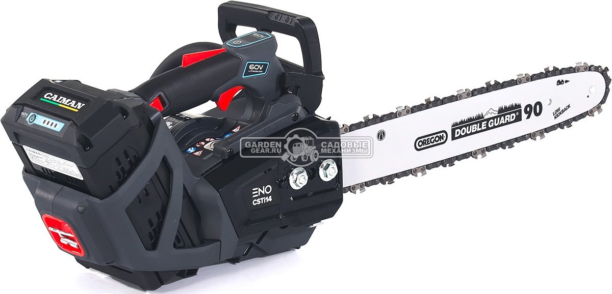 Пила аккумуляторная цепная Caiman ENO CSTi14 14" с АКБ B6040 и ЗУ C6055 (RUS, BL 60В, Standart Connect, 3/8"-1.1-52E, 2,0 кг.)