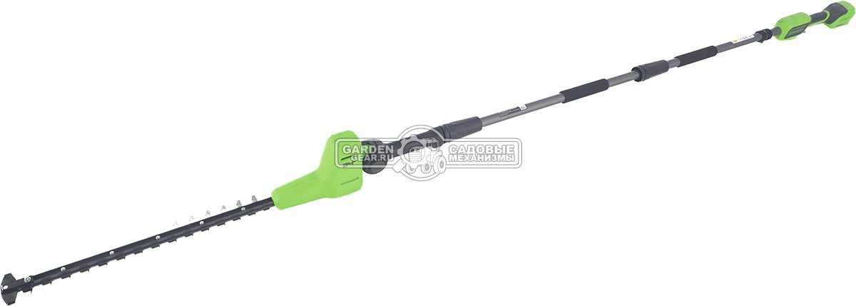 Кусторез аккумуляторный штанговый GreenWorks G24PH511 без АКБ и ЗУ (PRC, 24В, 51 см, ветки до 28 мм, наклон 112°, 3-х секционная штанга, 3.6 кг)