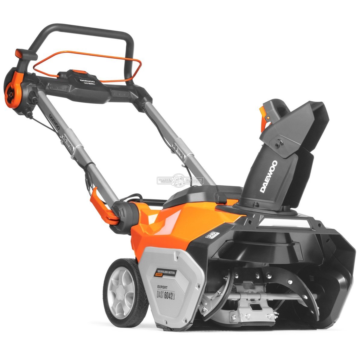Снегоуборщик аккумуляторный Daewoo DAST 6042Li без АКБ и ЗУ (PRC, BL 2x21В, ширина 51 см, фара, 21 кг)