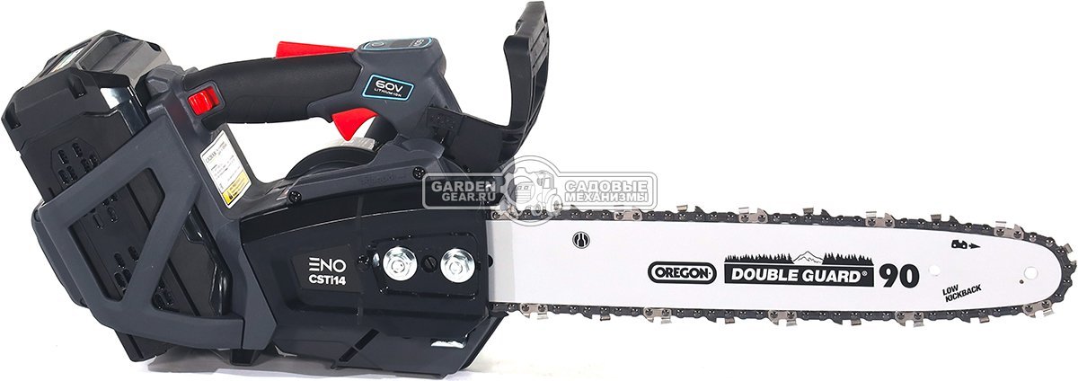 Пила аккумуляторная цепная Caiman ENO CSTi14 14" с АКБ B6040 и ЗУ C6055 (RUS, BL 60В, Standart Connect, 3/8"-1.1-52E, 2,0 кг.)