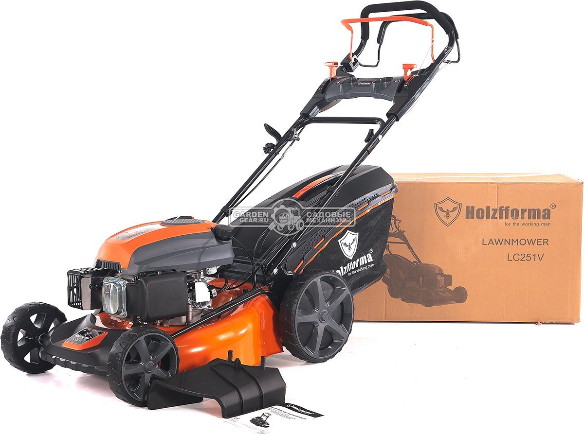 Газонокосилка бензиновая Holzfforma LC251V (PRC, 51 см, 196 см3, 3 в 1, Quattro Blade, вариатор, 65 л, 35 кг)