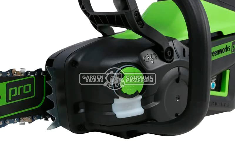 Пила аккумуляторная цепная GreenWorks GD60CS25 16" c АКБ 4 А/ч и ЗУ (PRC, BL 60В, 3/8"-1.3-56E, 4.7 кг)