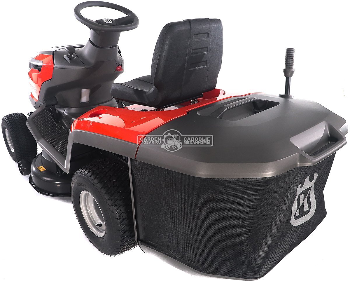 Садовый трактор Husqvarna TC 112 (PRC, Husqvarna 413AE, 413 куб.см., гидростатика, травосборник 220 л., ширина кошения 95 см, 198 кг.)