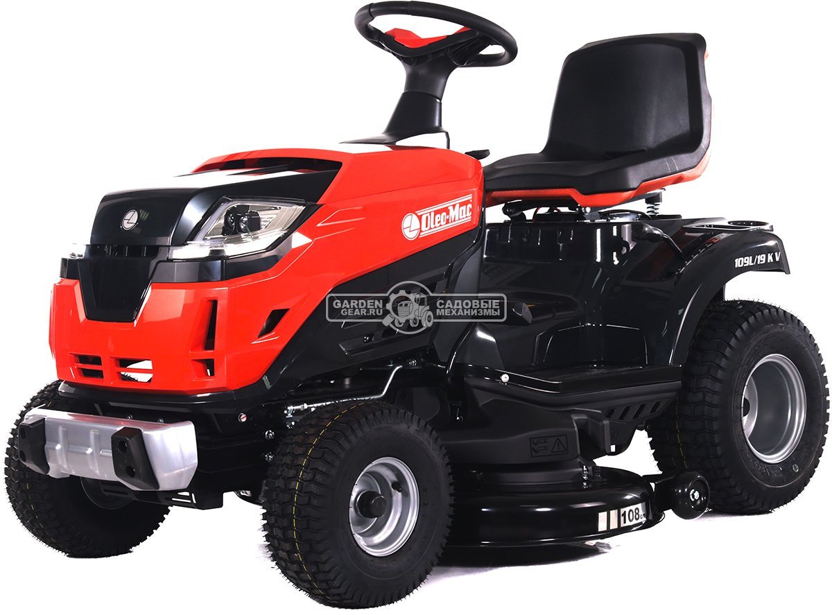 Садовый трактор Oleo-Mac OM 109L/19 KV (PRC, Emak K 1900 V-Twin, 586 см3, 108 см., боковой выброс, гидростатика, 175 кг.)