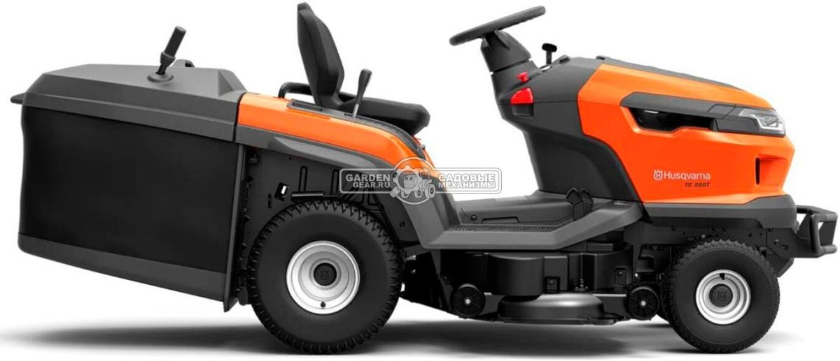 Садовый трактор Husqvarna TC 220T (USA, Husqvarna HV 708AE, 708 куб.см., гидростатика, травосборник 350 л., ширина кошения 108 см., 284 кг)