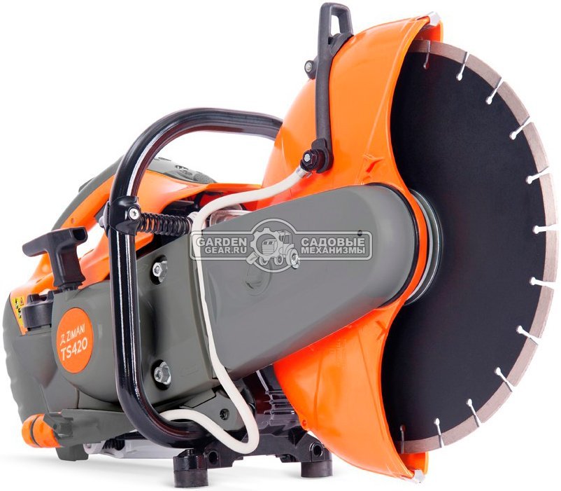 Бензорез ZimAni TS 420 14" (PRC, 66,7 см3, 3,2 кВт/4,4 л.с., диаметр круга 350 мм, глубина реза 110 мм, 9,6 кг.)