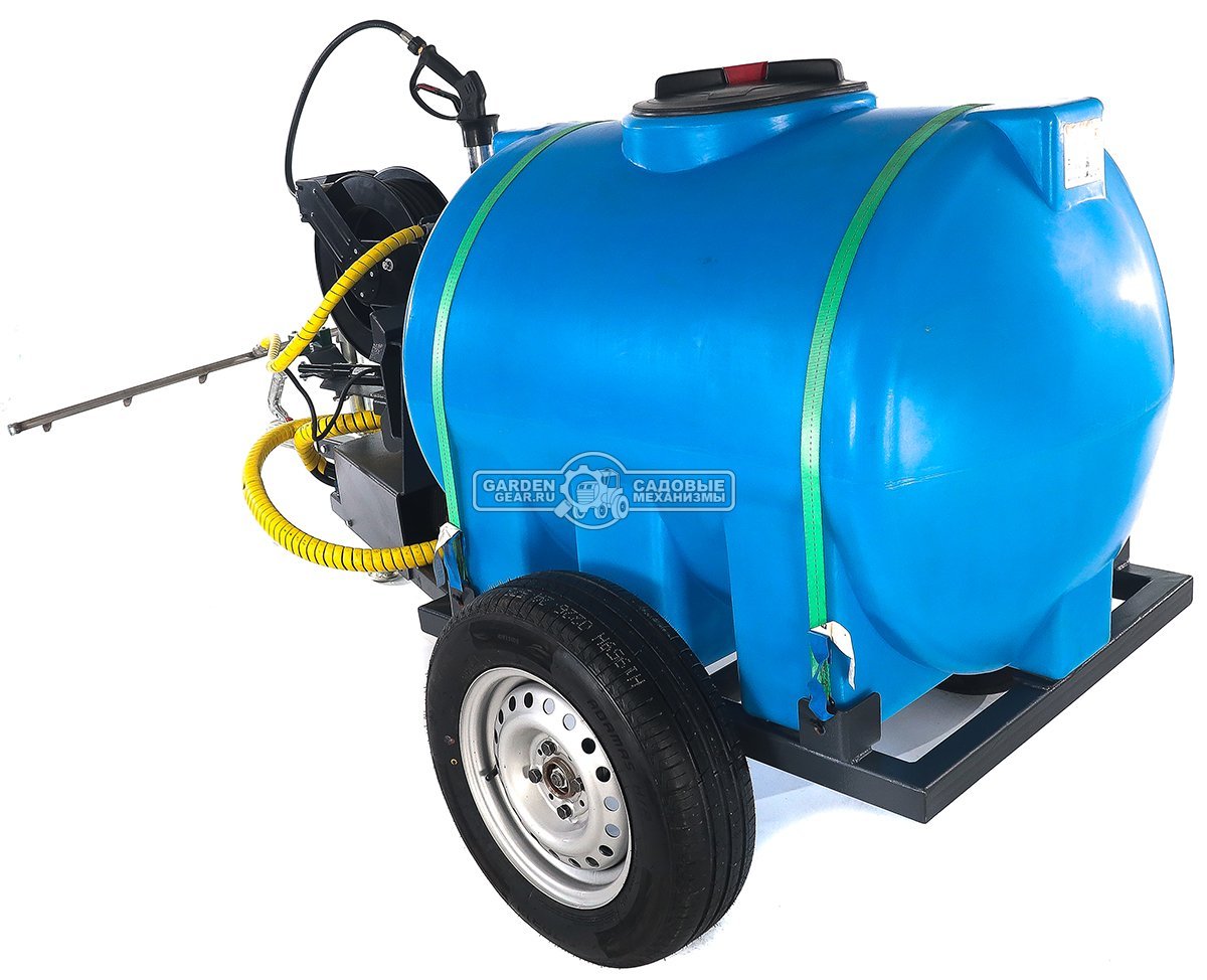 Мойка высокого давления Baumech 120 см., 7 форсунок, выносной пистолет 15 м., давление 200 бар, макс. поток 16 л., объём бака 500 л., 204 кг.