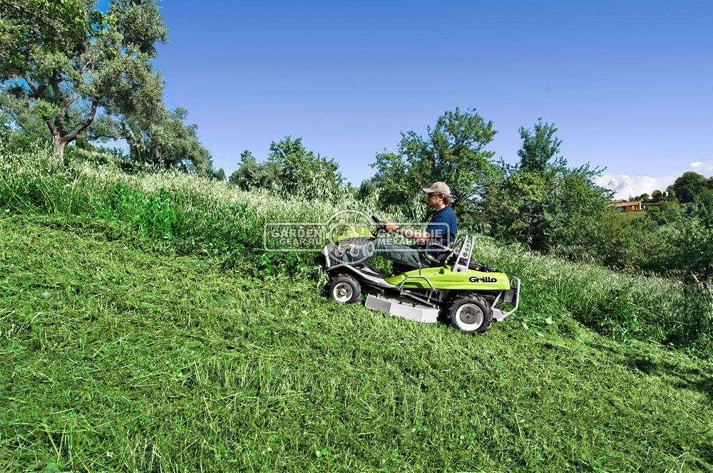 Садовый трактор для высокой травы и работы на склонах Grillo Climber 7.18 (ITA, B&S Intek, 656 куб.см3, задний выброс, дифференциал, 85 см, 245 кг)