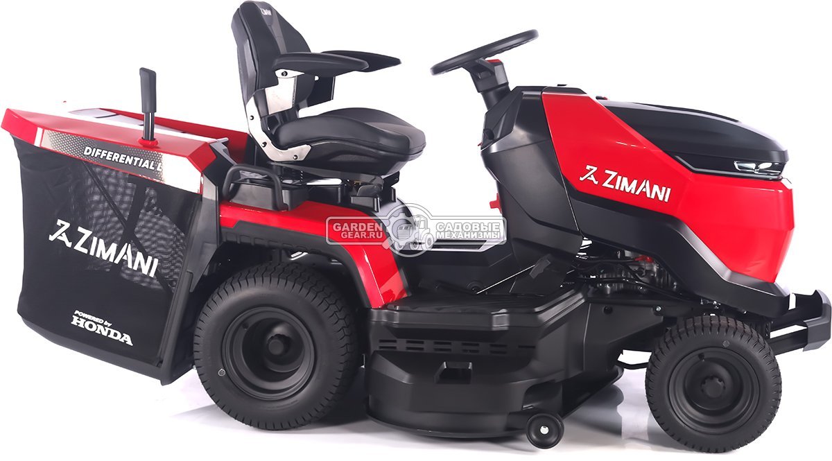 Садовый трактор ZimAni TC242HVD (PRC, Honda 688 куб.см., гидростатика, дифференциал, травосбор. 320 л, шир. кошения 107 см, LED панель, 195 кг)
