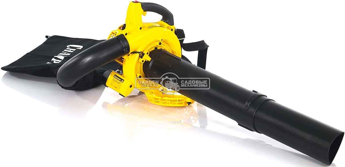 Садовый пылесос/воздуходувка бензиновая Champion GВV326S (PRC, 26 куб.см., 1,0 л.с., 612  м3/ч., 40 л., 4 кг)