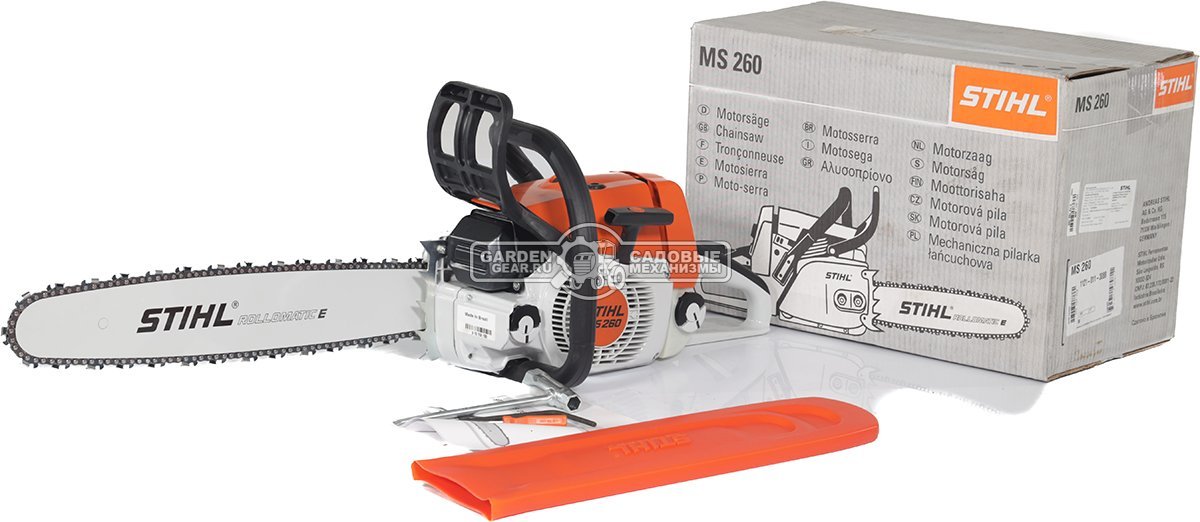 Бензопила Stihl MS 260 18&quot; (BRA, 50,2 куб.см., 2.6 кВт/3.5 л.с., ElastoStart, 0.325&quot;, 1.6 мм, 73E, 4.8 кг)