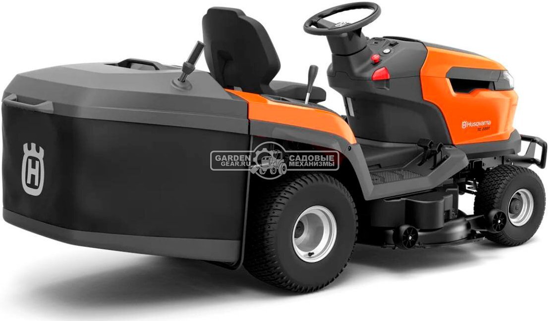 Садовый трактор Husqvarna TC 220T (USA, Husqvarna HV 708AE, 708 куб.см., гидростатика, травосборник 350 л., ширина кошения 108 см., 284 кг)