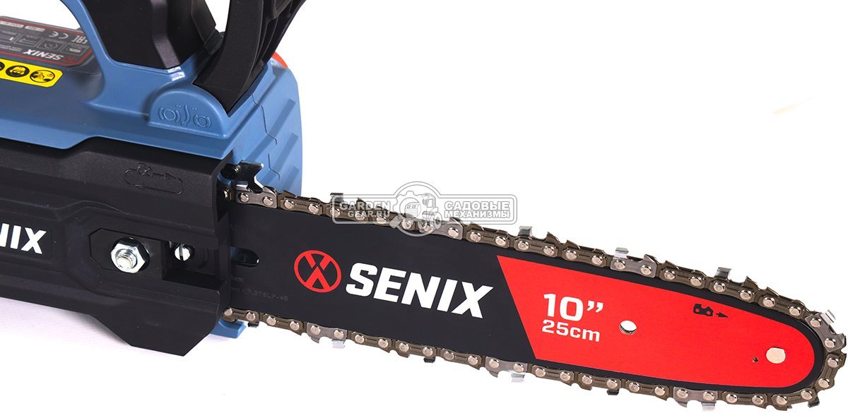 Пила аккумуляторная цепная Senix CSX2-M1-EU 10" с АКБ 4 А/ч и ЗУ (PRC, BL 20В, 3/8",1.1 мм, 40E, 3.2 кг)