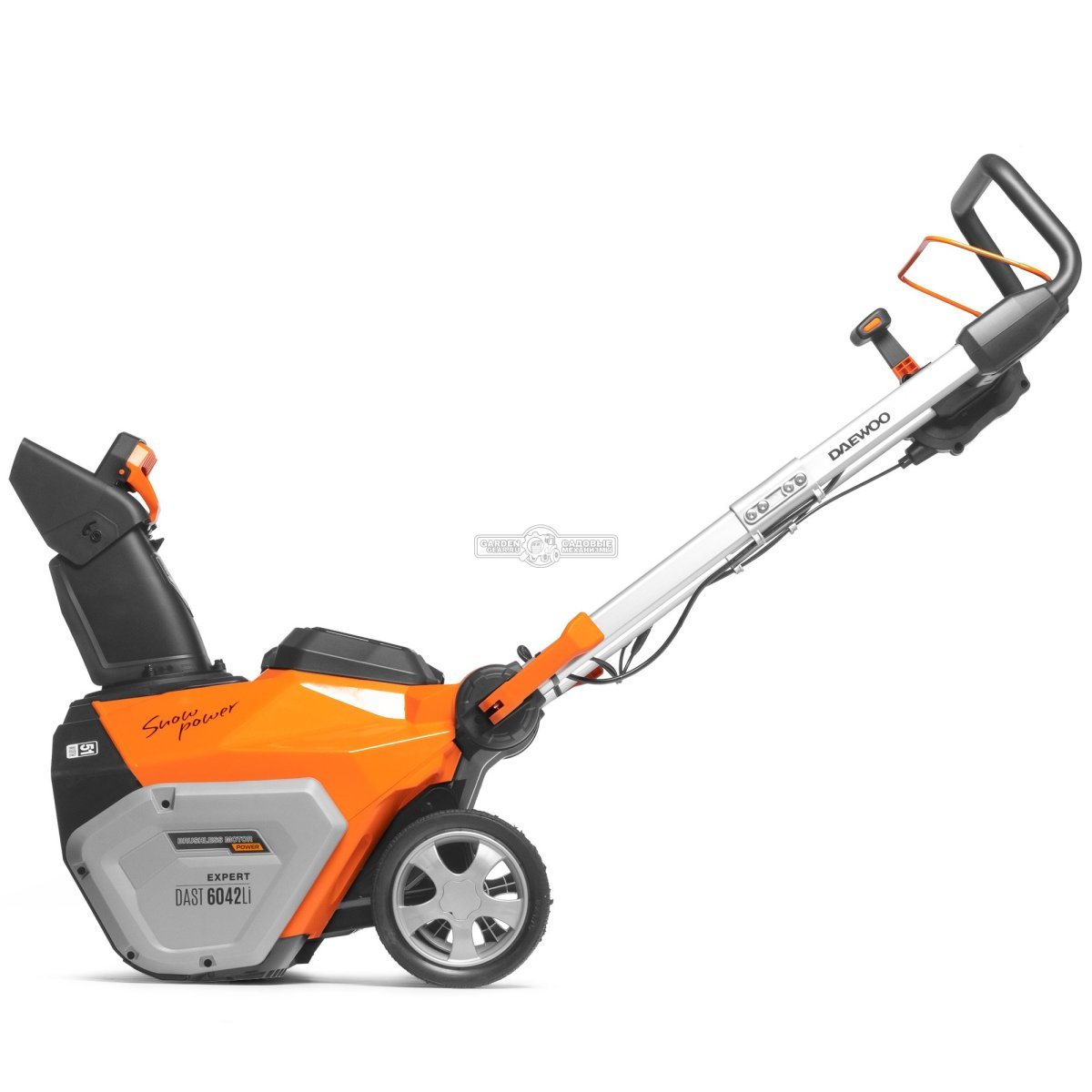 Снегоуборщик аккумуляторный Daewoo DAST 6042Li без АКБ и ЗУ (PRC, BL 2x21В, ширина 51 см, фара, 21 кг)