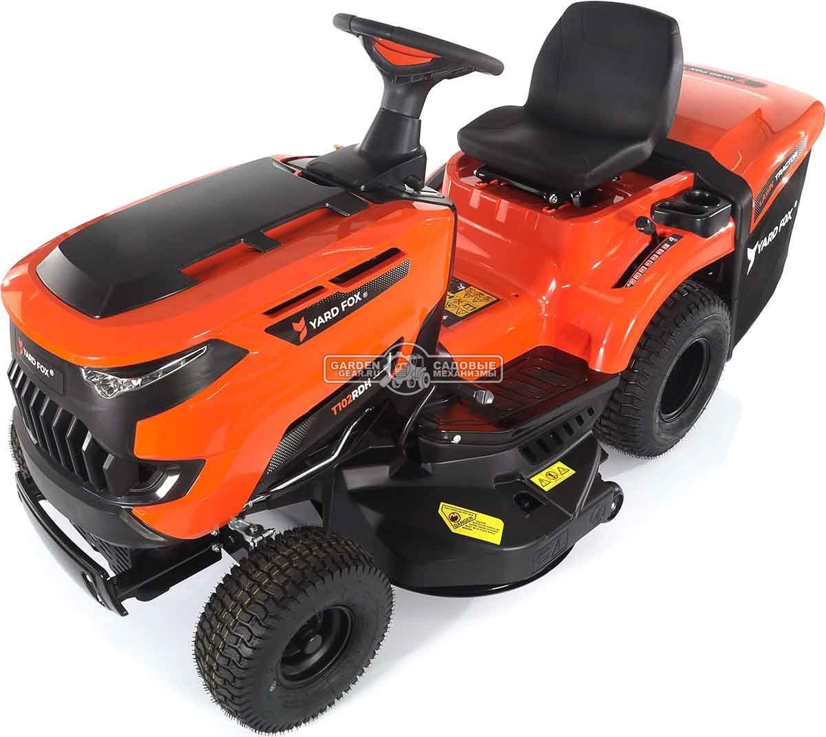 Садовый трактор Yard Fox T 102RDH (PRC, Loncin LC2P73F, 586 куб.см., гидростатика, травосборник 245 л, ширина кошения 102 см, 196 кг)