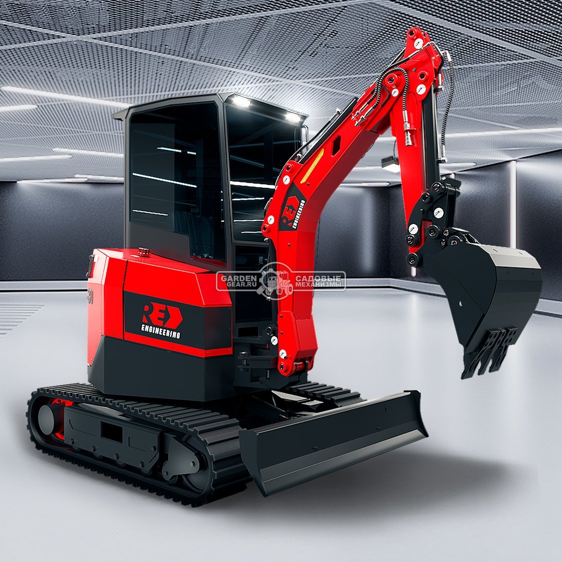 Гусеничный полноповоротный экскаватор RED Rhino RBX-30 с кабиной, ММЗ (3LD) 35 л.с., глубина копания 3,0 м., 3000 кг.