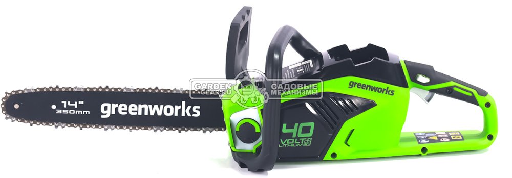 Пила аккумуляторная цепная GreenWorks GD40CS15 без АКБ и ЗУ (PRC, Li-ion 40В, беcщеточная, 14"/35 см, 5.0 кг)