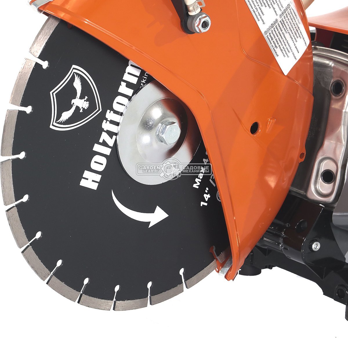 Бензорез Holzfforma GC420 14" (PRC, 66,7 см3, 3,2 кВт/4,4 л.с., диаметр круга 350 мм, глубина реза 110 мм, 9,6 кг.)