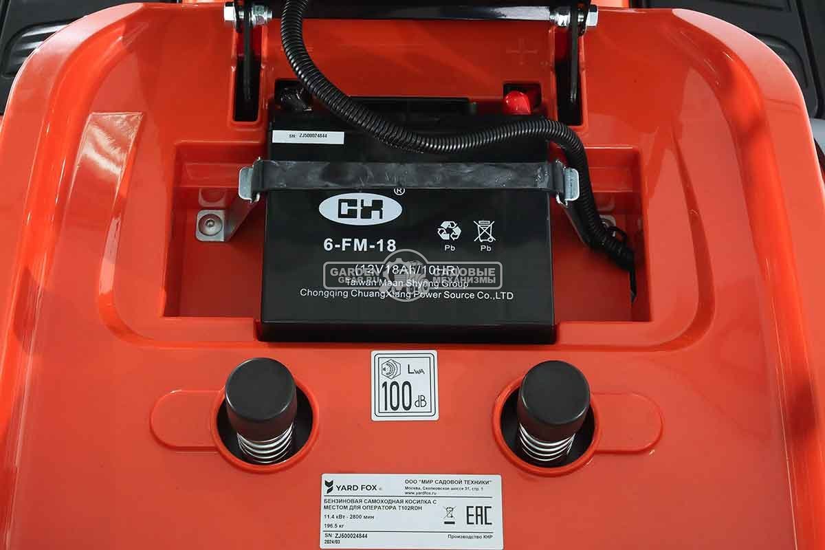 Садовый трактор Yard Fox T 102RDH (PRC, Loncin LC2P73F, 586 куб.см., гидростатика, травосборник 245 л, ширина кошения 102 см, 196 кг)