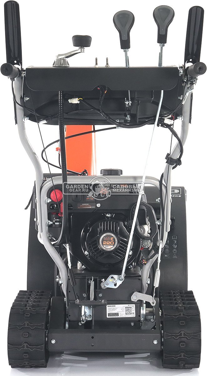 Снегоуборщик Daewoo S 8060 гусеничный (PRC, 61 см., Daewoo, 220 куб.см., эл/стартер 21В, фара, скорости 6/2, подогрев рукояток, 83 кг.)