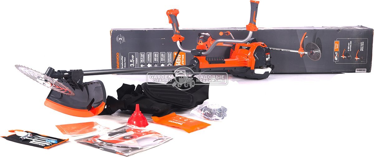 Бензокоса Daewoo DABC 620 Pro Industrial (PRC, 58.2 куб.см., 2.6 кВт/3.5 л.с., леска 3.0 мм + диск 305 мм, T-рукоятка, Easy Start, 10.2 кг)
