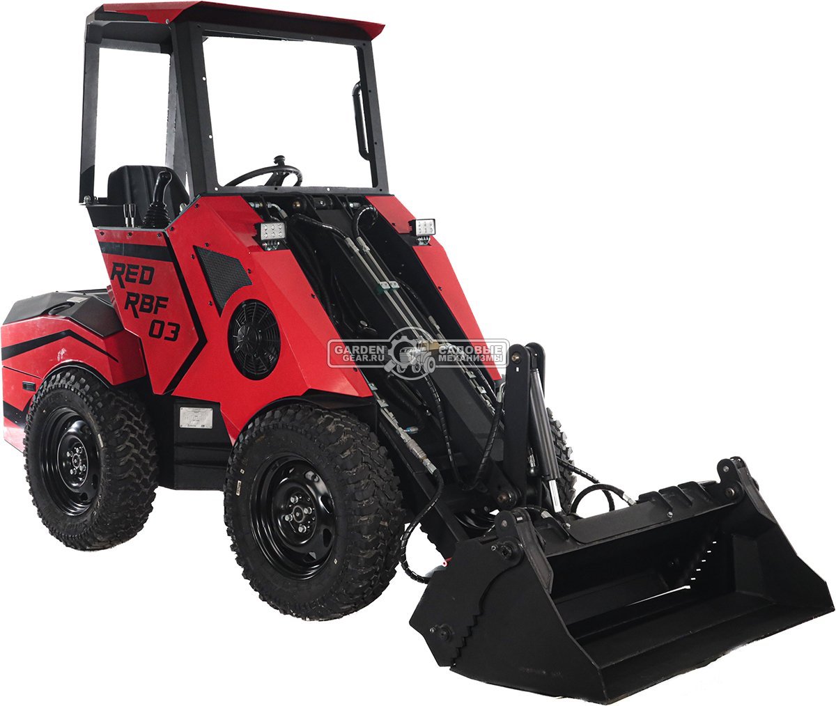 Ковш челюстной RED 130 см. для мини-погрузчика, 170 кг.